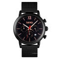 SKMEI 9203 Chronograph Uhren Herren Handgelenk Luxus Edelstahl Mesh Band Uhr